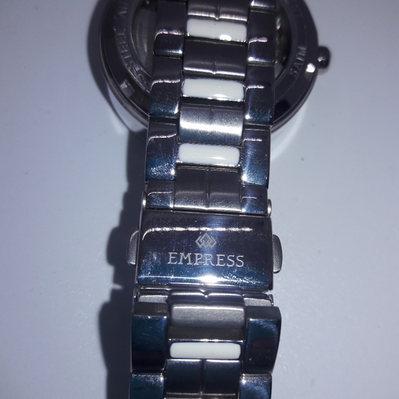 Empress Catherine Silver Watch w Crystals NEW main image 9